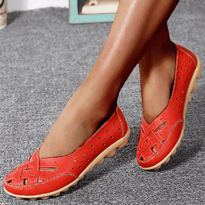 Lively® Sandales Rouge / 35 Sandales orthopédiques en cuir